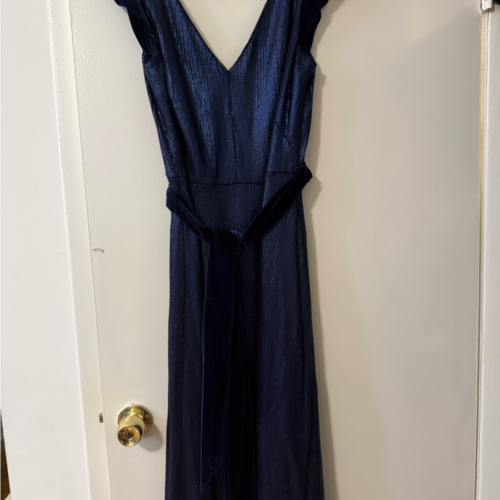 Navy Sequin and Velvet Ralph Lauren dress - Picture 3 of 3